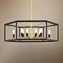 Sable Point 26" Wide Black and Gold 12-Light Pendant Light