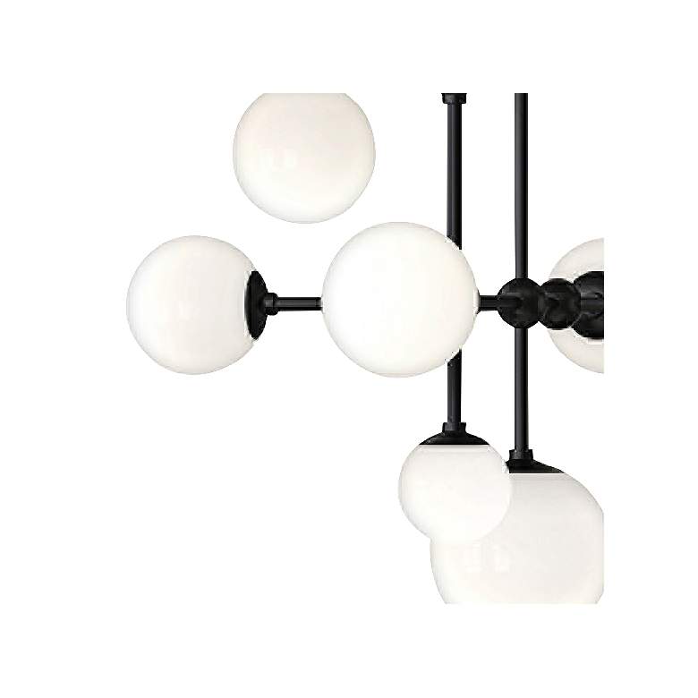 Image 3 Sabon™ 29" Wide Satin Black 3-Light LED Pendant Light more views