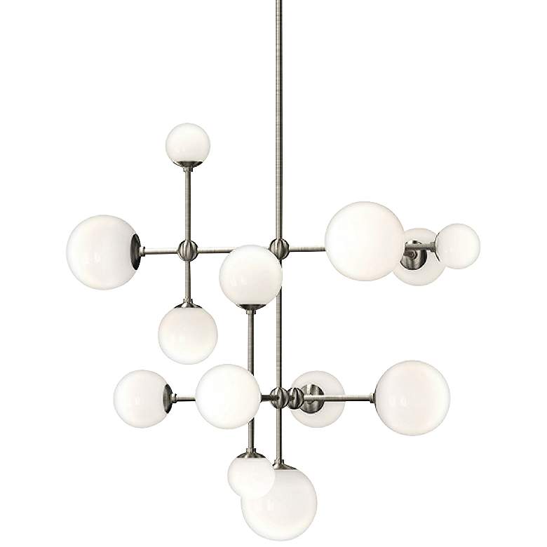Image 2 Sabon 29" Wide Satin Nickel Finish LED Modern Pendant Light