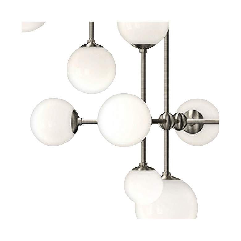 Image 3 Sabon 29 inch Wide Satin Nickel Finish LED Modern Pendant Light more views