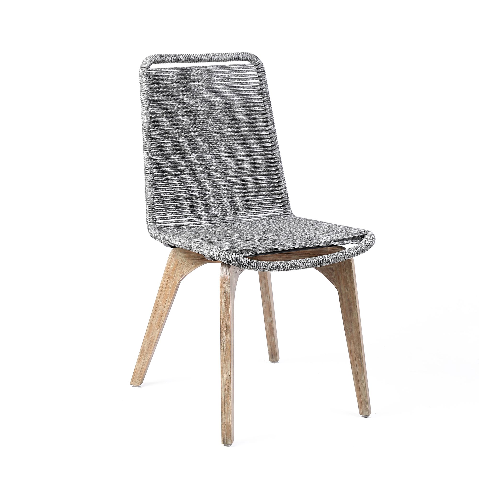 Image 3 Sachi and Island 5 Piece Outdoor Dining Set in Light Eucalyptus, Concrete more views
