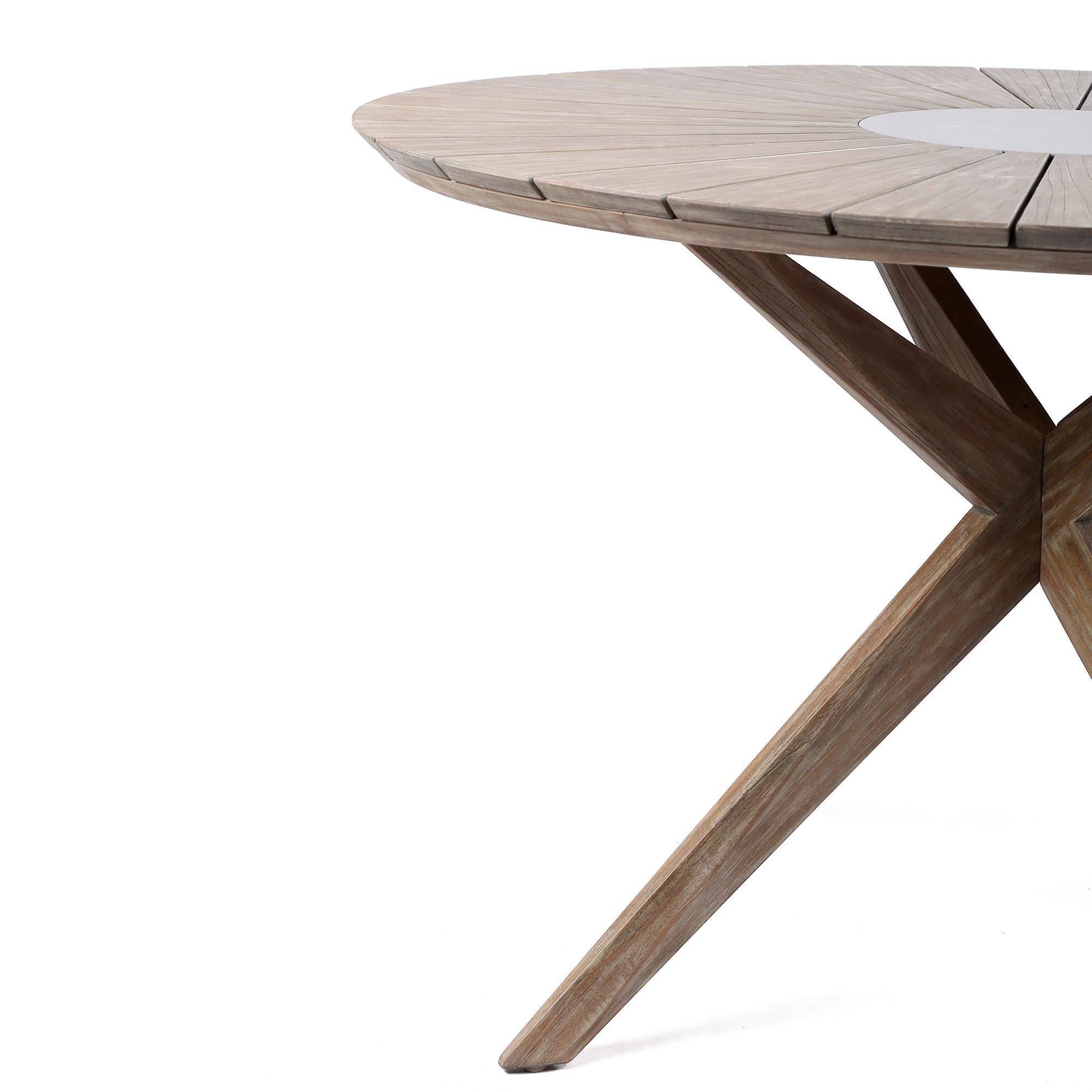 Image 7 Sachi and Island 5 Piece Outdoor Dining Set in Light Eucalyptus, Concrete more views