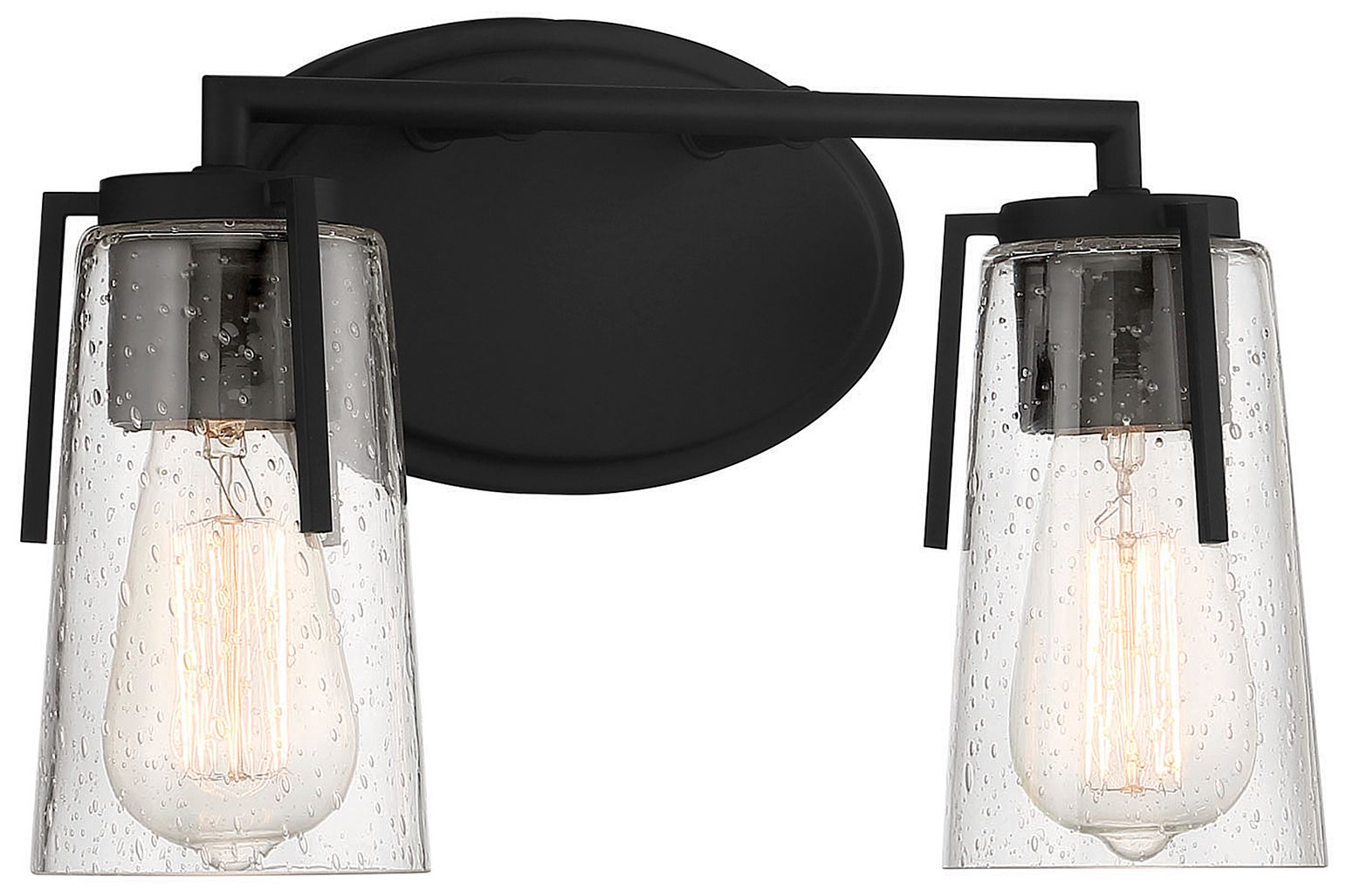 Image 3 Sacremento 2-Light Bathroom Vanity Light in Black more views
