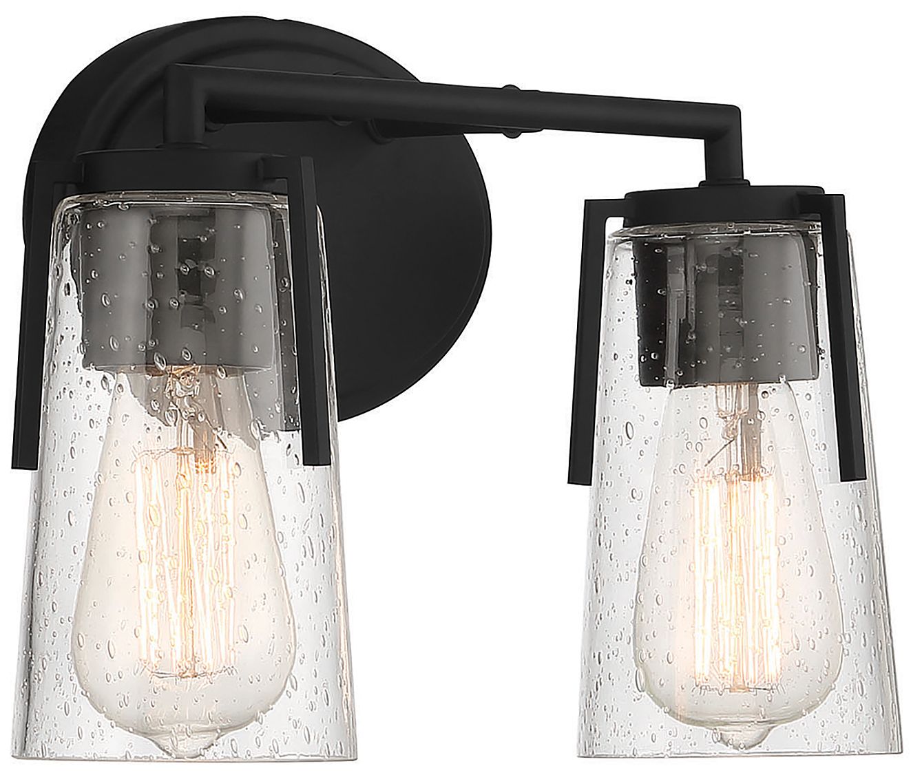 Image 4 Sacremento 2-Light Bathroom Vanity Light in Black more views