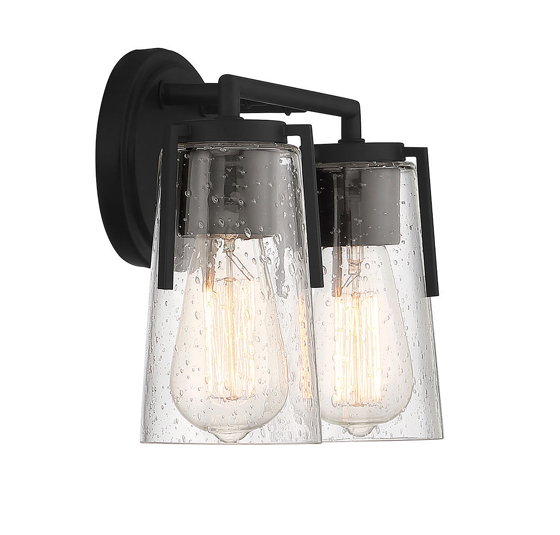 Image 5 Sacremento 2-Light Bathroom Vanity Light in Black more views
