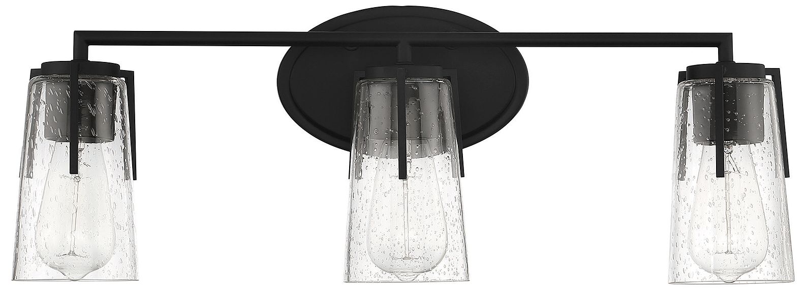 Image 2 Sacremento 3-Light Bathroom Vanity Light in Black more views