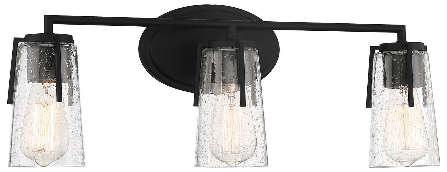 Image 3 Sacremento 3-Light Bathroom Vanity Light in Black more views