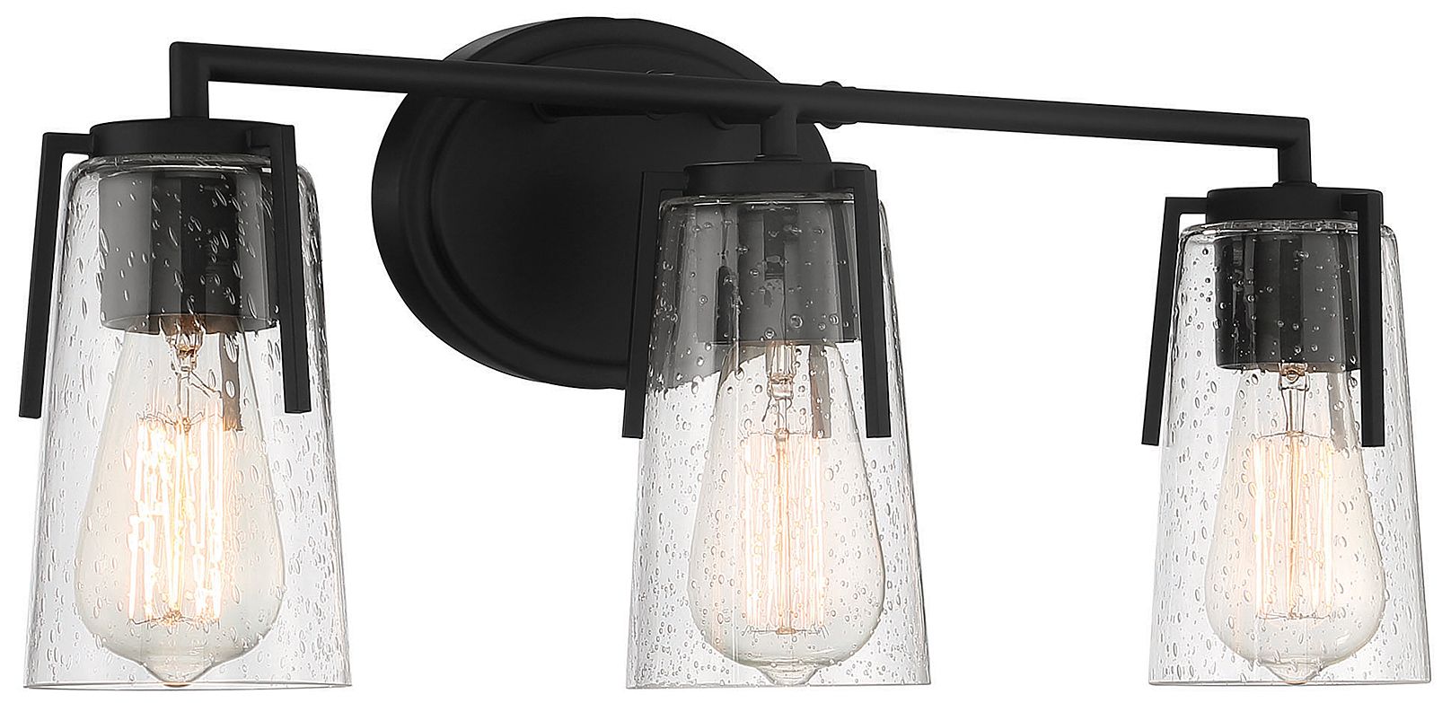 Image 4 Sacremento 3-Light Bathroom Vanity Light in Black more views