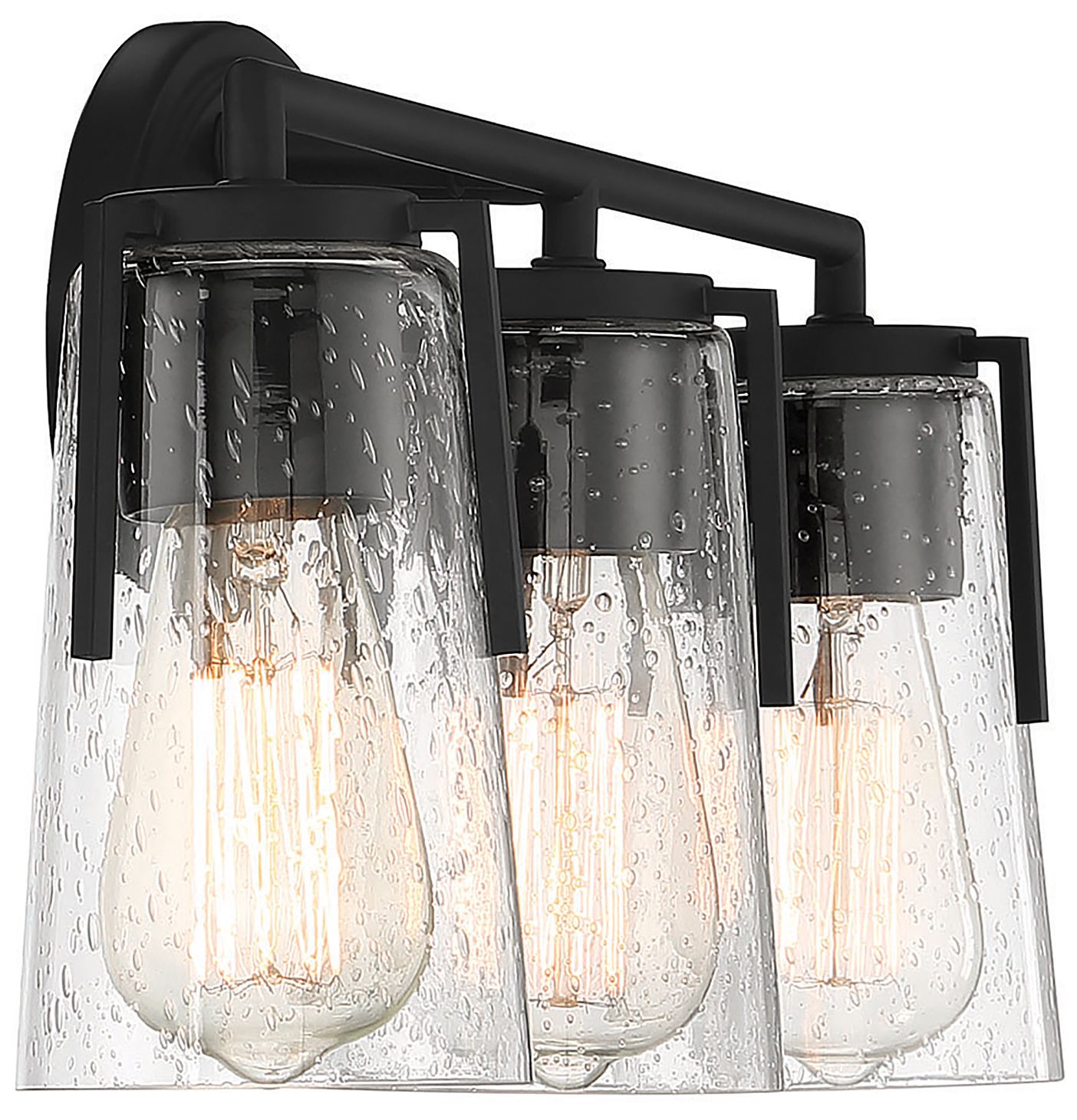 Image 5 Sacremento 3-Light Bathroom Vanity Light in Black more views