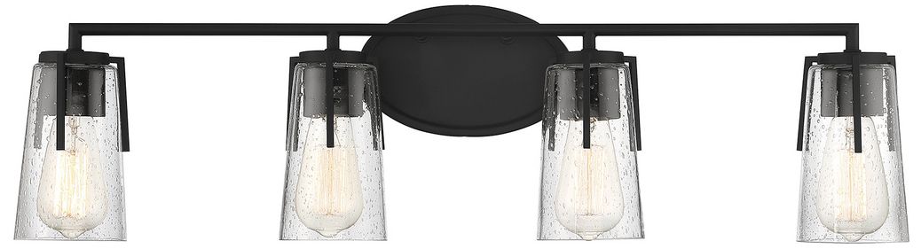 Sacremento 4-Light Bathroom Vanity Light in Black