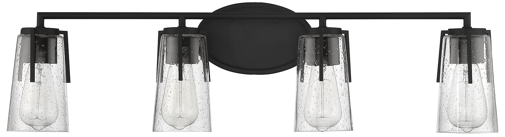 Image 2 Sacremento 4-Light Bathroom Vanity Light in Black more views