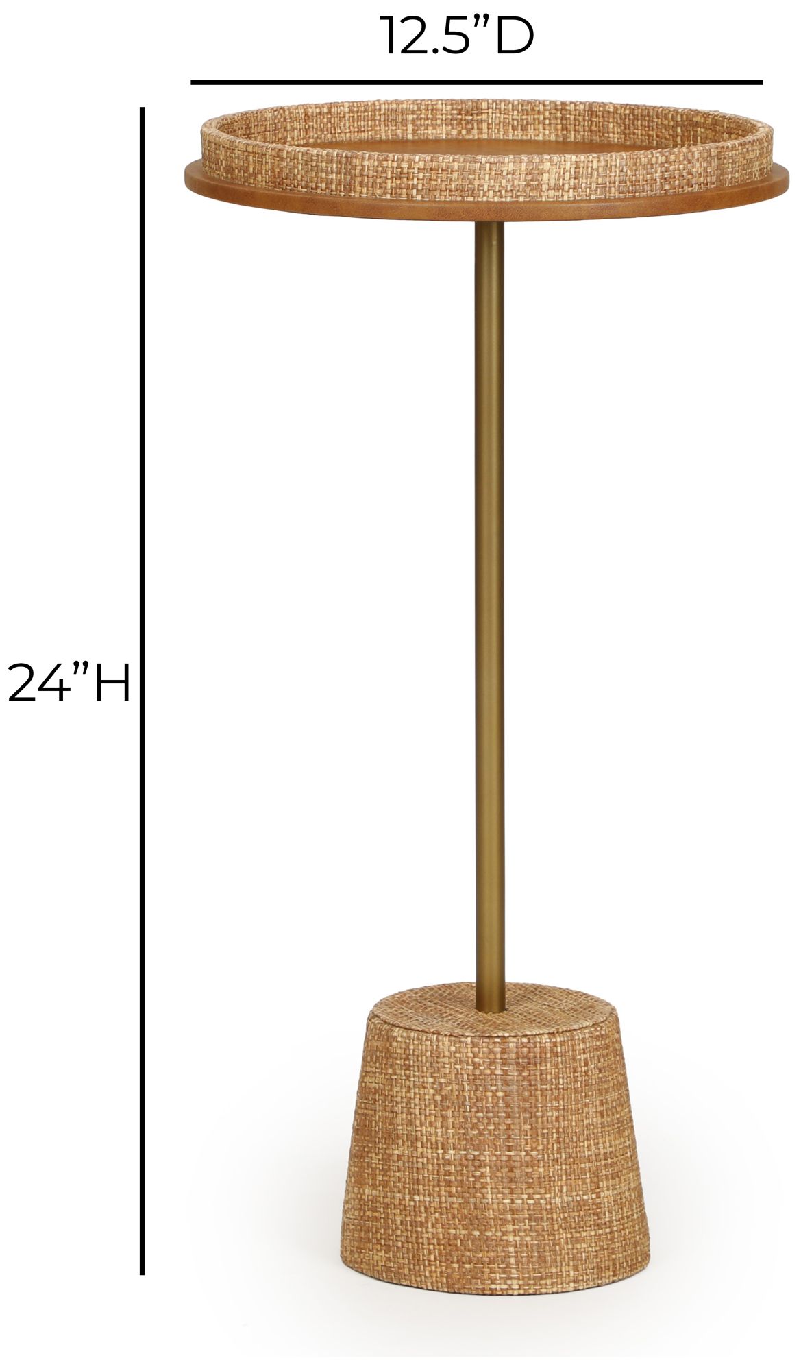 Image 6 Saddle Natural Raffia Designer Side Table more views