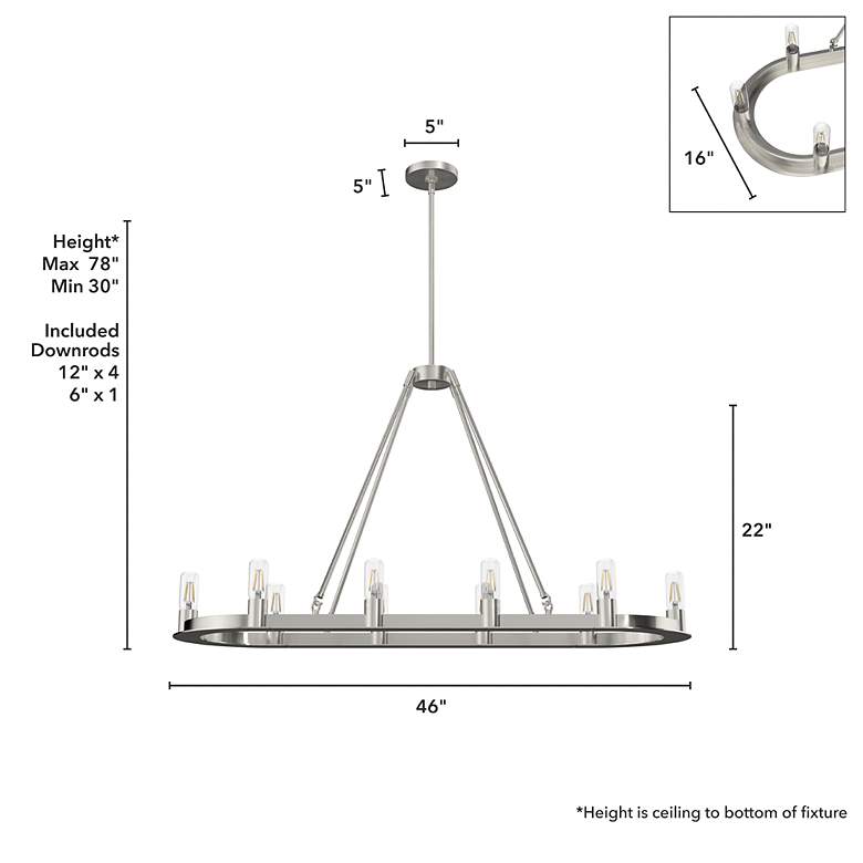 Image 4 Saddlewood 10 Light Linear Chandelier more views