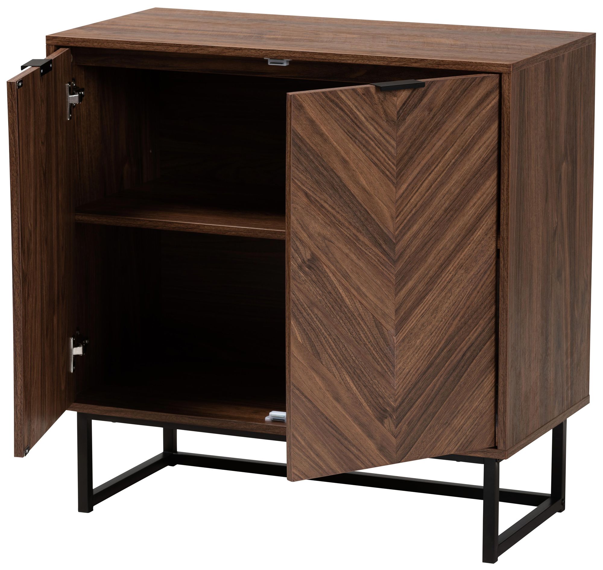 Image 6 Sadia 31 1/2" Wide Walnut Brown Wood 2-Door Storage Cabinet more views
