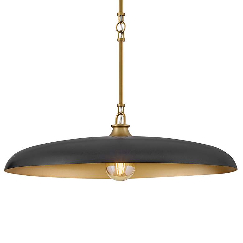 Image 3 Sadie 24" Wide Lacquered Brass and Black Pendant Light more views