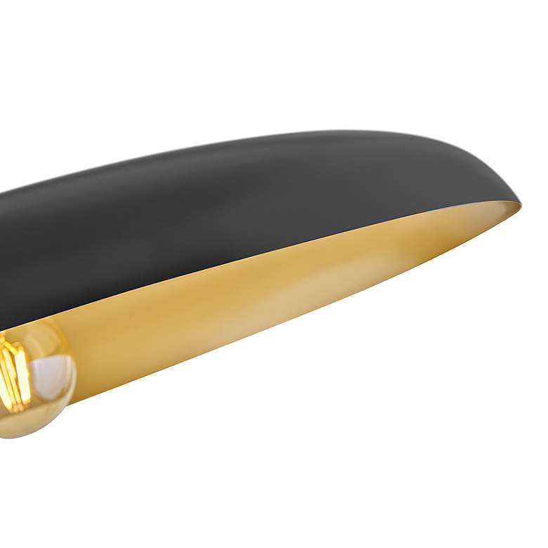 Image 5 Sadie 24" Wide Lacquered Brass and Black Pendant Light more views