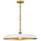 Sadie 24" Wide Lacquered Brass and Chalk White Pendant Light