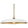 3_Sadie 24" Wide Lacquered Brass and Chalk White Pendant Light more views