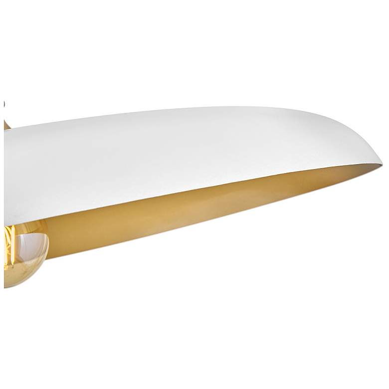 Image 5 Sadie 24" Wide Lacquered Brass and Chalk White Pendant Light more views