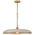 Sadie 24" Wide Lacquered Brass and Light Taupe Pendant Light