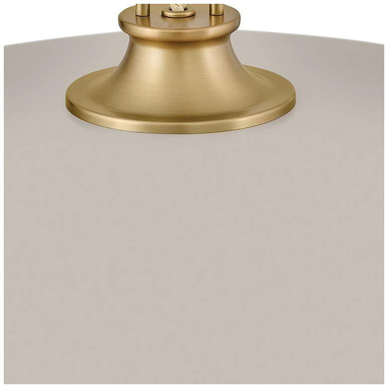 Image 4 Sadie 24" Wide Lacquered Brass and Light Taupe Pendant Light more views