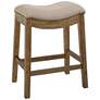 Sadie 25 1/2" Cream Linen Fabric Counter Stool