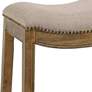 Thumbnail2 of Sadie 25 1/2" Cream Linen Fabric Counter Stool more views
