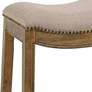 Sadie 25 1/2" Cream Linen Fabric Counter Stool