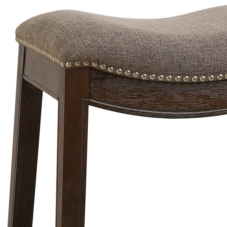 Image 2 Sadie 25 1/2" Smoke Gray Fabric Counter Stool more views
