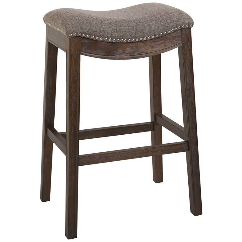 Image 1 Sadie 30 inch Smoke Gray Linen Bar Stool