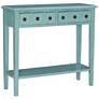 Sadie 38" Wide Small Teal 2-Drawer Console Table