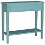 Sadie 38" Wide Small Teal 2-Drawer Console Table