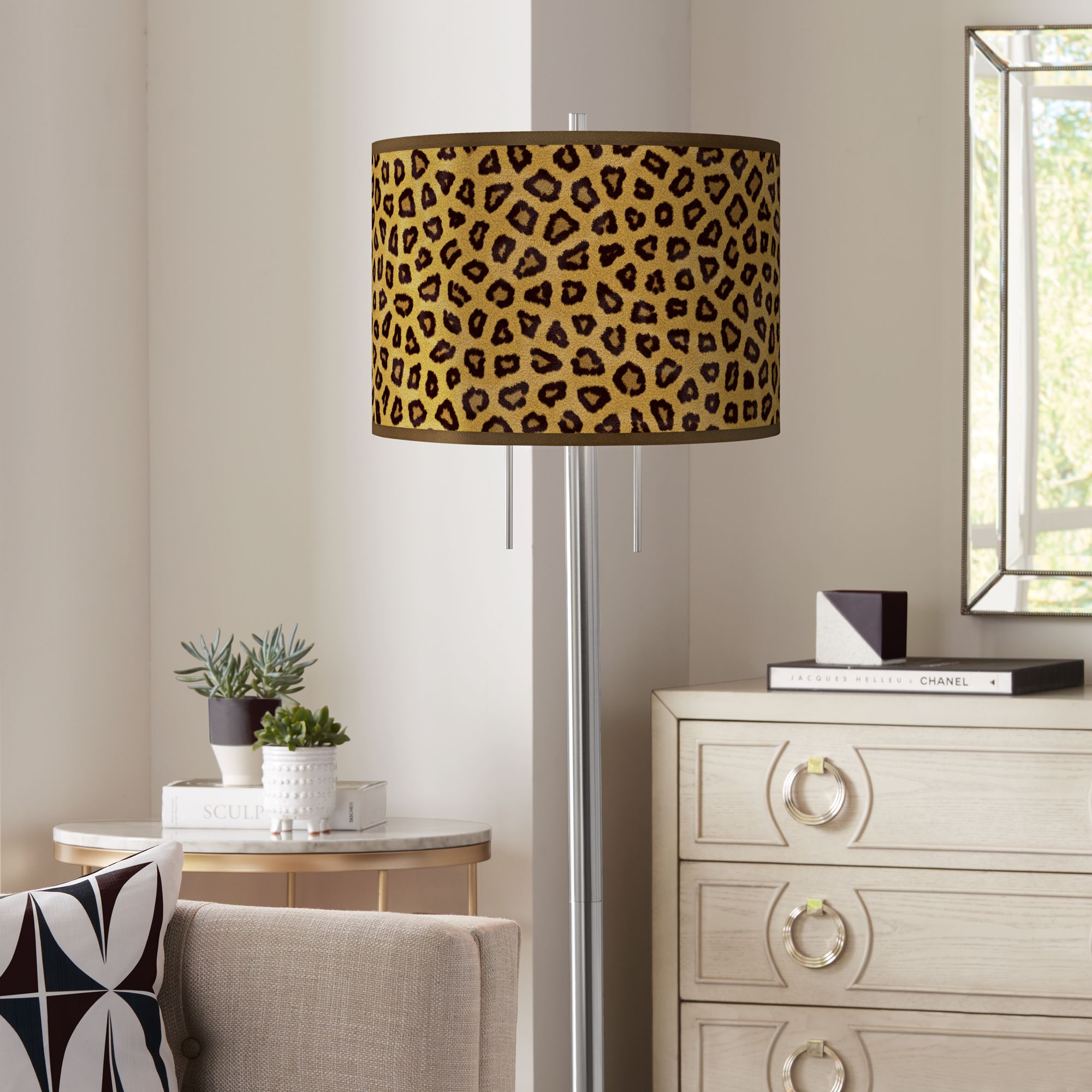 cheetah floor lamp