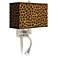 Safari Cheetah Giclee LED Reading Light Plug-In Sconce