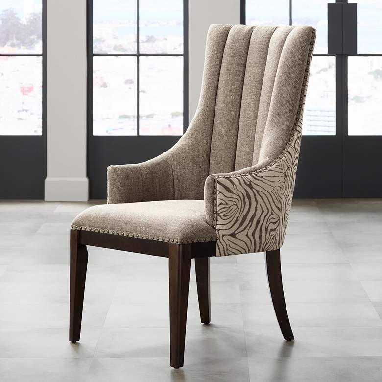 Image 1 Safari Two-Tone Channel Back Accent Chair