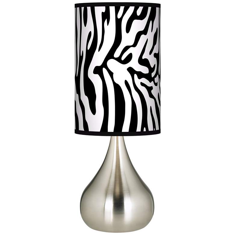 Image 1 Safari Zebra Giclee Big Droplet Table Lamp