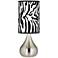 Safari Zebra Giclee Big Droplet Table Lamp