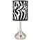 Safari Zebra Giclee Droplet Table Lamp