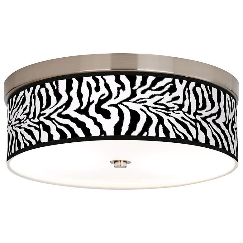 Image 1 Safari Zebra Giclee Energy Efficient Ceiling Light