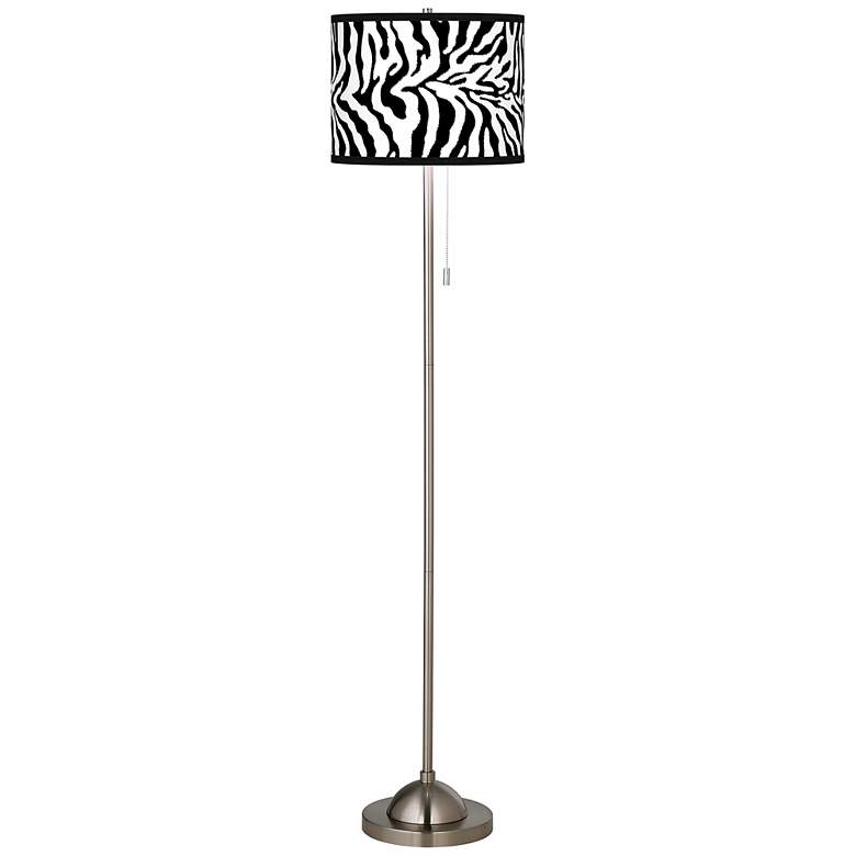 Image 1 Safari Zebra Giclee Shade Floor Lamp