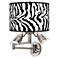 Safari Zebra Giclee Swing Arm Wall Light