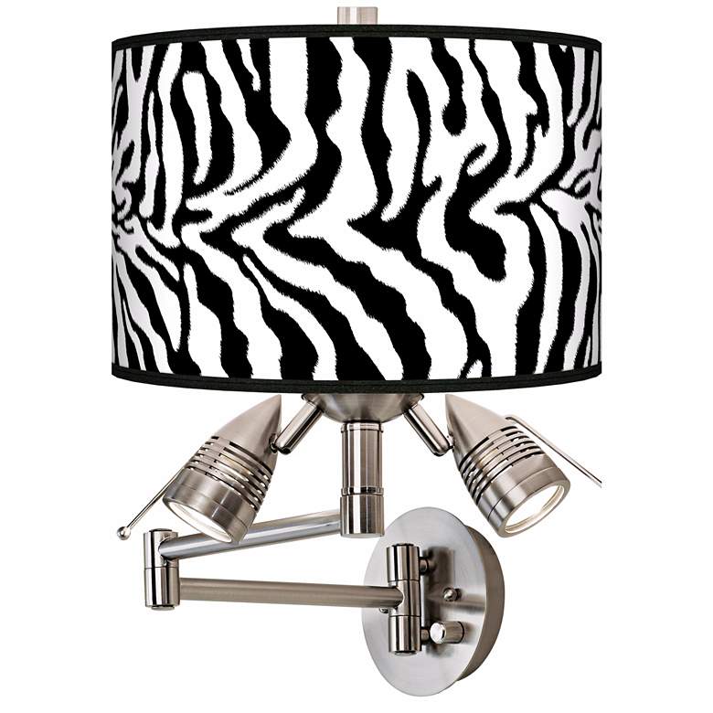 Image 1 Safari Zebra Giclee Swing Arm Wall Light