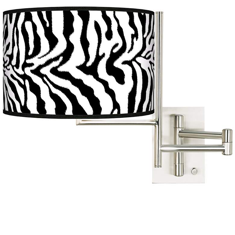Image 1 Safari Zebra Plug-In Swing Arm Wall Light