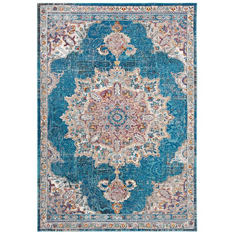 Safavieh ARA103N 5&#39;1&quot;x7&#39;6&quot; Blue and Ivory Area Rug
