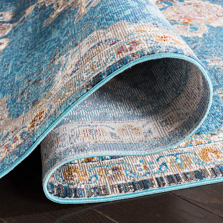 Image 5 Safavieh ARA103N 5'1"x7'6" Blue and Ivory Area Rug more views