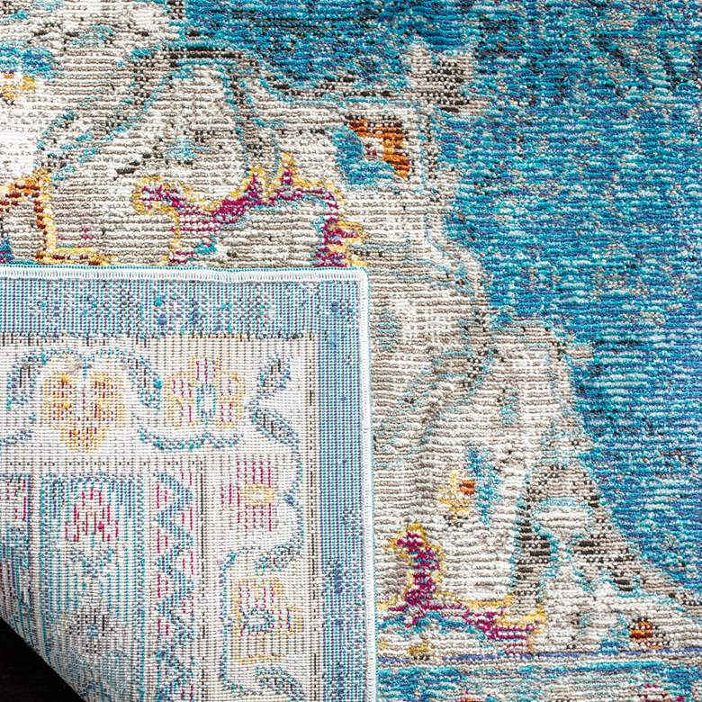 Image 6 Safavieh ARA103N 5&#39;1 inchx7&#39;6 inch Blue and Ivory Area Rug more views