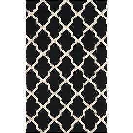 Image1 of Safavieh Cambridge CAM121E 8'x10' Black/Ivory Wool Rug