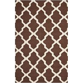 Image1 of Safavieh Cambridge CAM121H 4'x6' Brown/Ivory Wool Rug