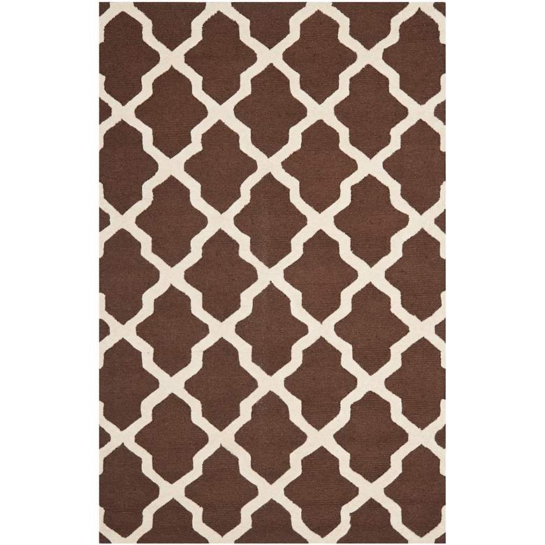 Image 1 Safavieh Cambridge CAM121H 5'x8' Brown/Ivory Wool Rug