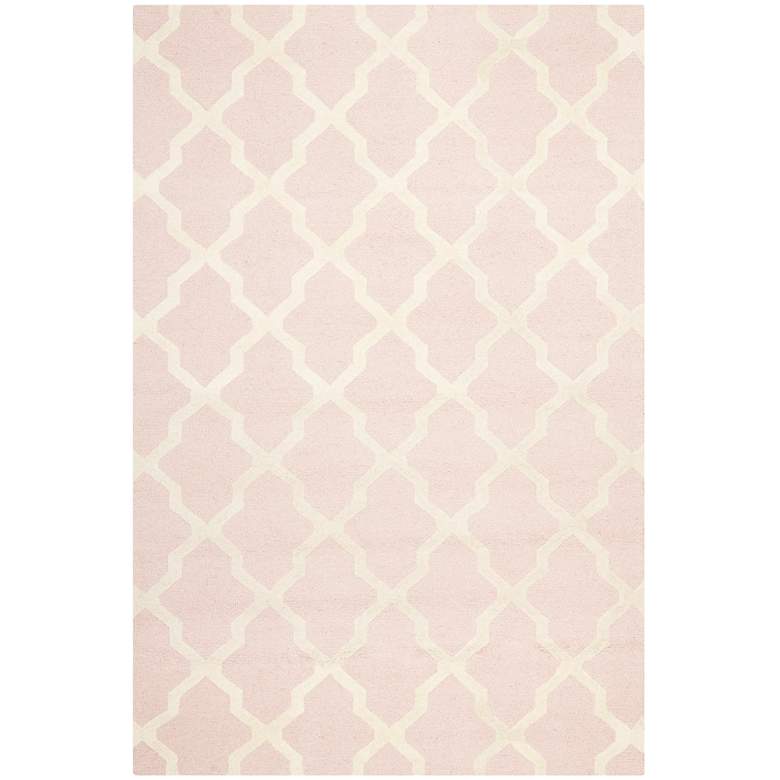 Image 1 Safavieh Cambridge CAM121M 5'x8' Light Pink/Ivory Wool Rug